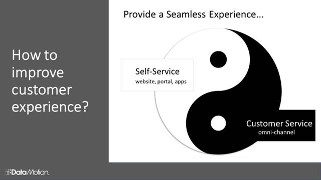 Ying yang symbol to display how to provide a seamless experience for customers