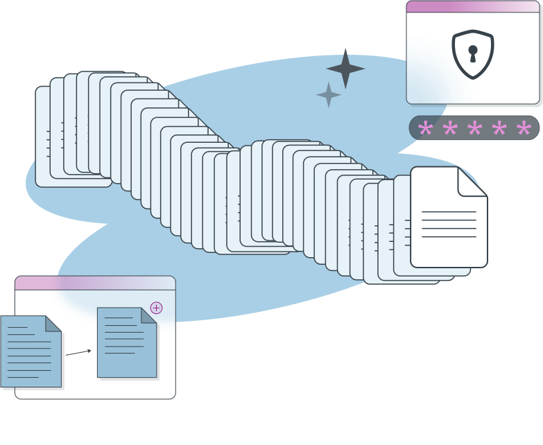 File Exchange and Email Encryption Illustration