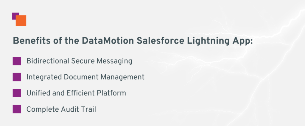 Benefits of datamotion salesforce lightning app