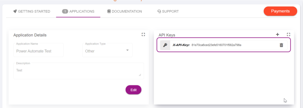 Get your DataMotion X-API-Key in the DataMotion self-service portal and paste it in the X-API-Key section in Power Automate.