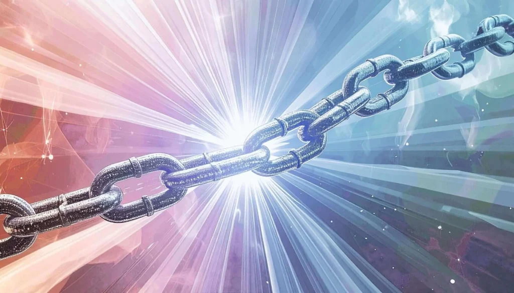 Illuminated security chain symbolizing DataMotion's zero-trust encryption technology for unbroken protection of sensitive data .