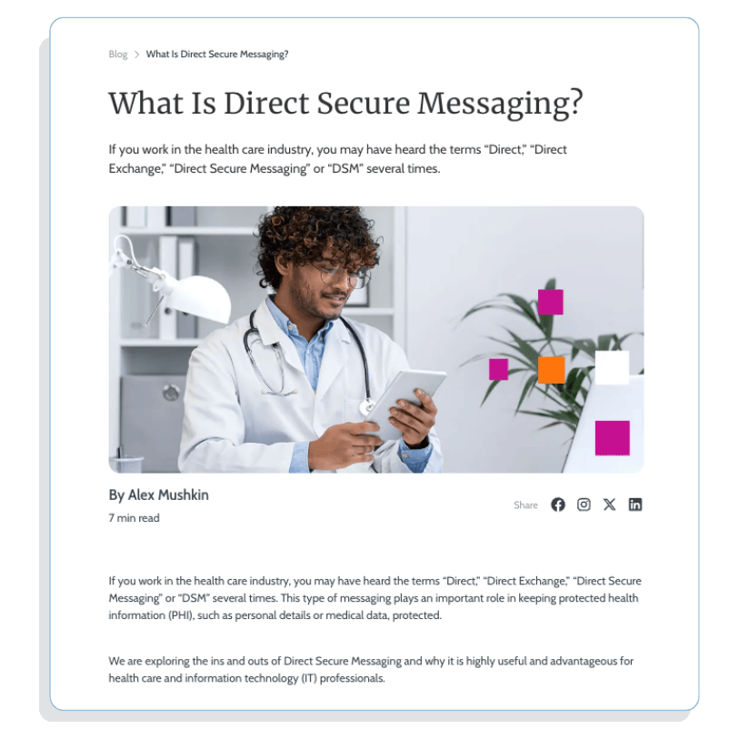 What is Direct Secure Messaging? blog post preview