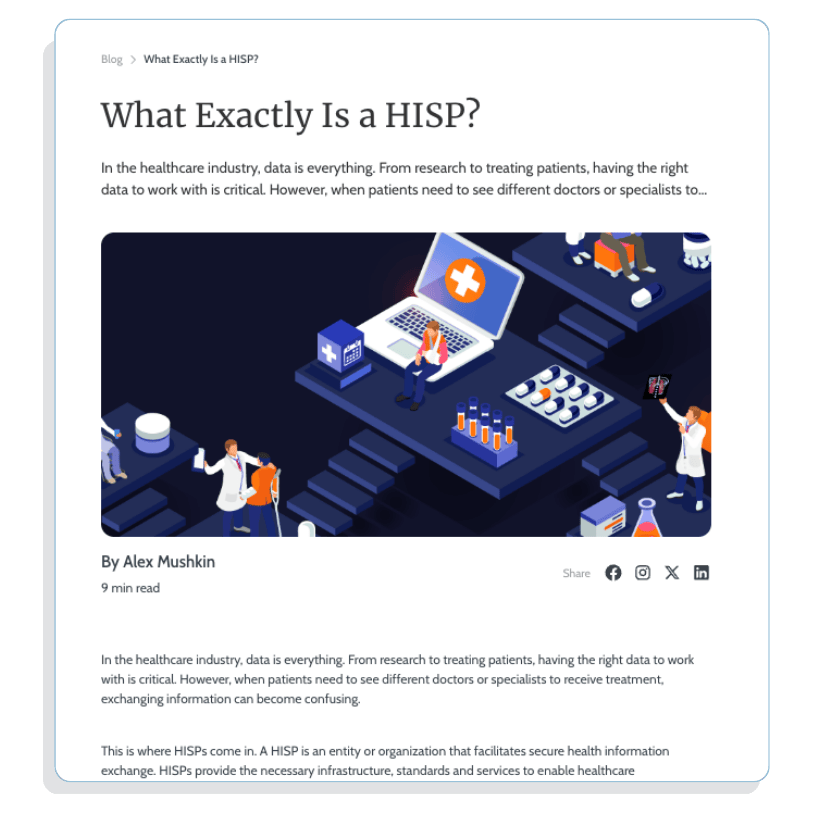 What Exactly is a HISP? blog post preview